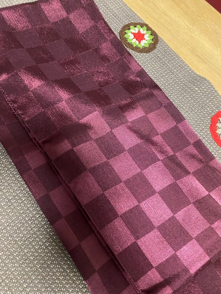 Parlak Bordo Vintage Kadın Şal - Görsel 2