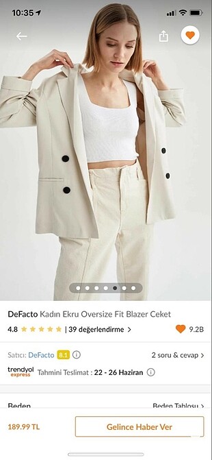 Blazer ceket
