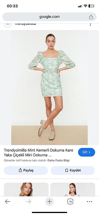 elbise mint kemerli elbise çiçekli