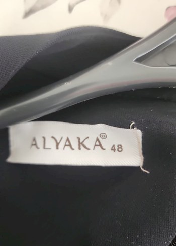 Diğer Nakışlı Siyah Uzun abiye elbise