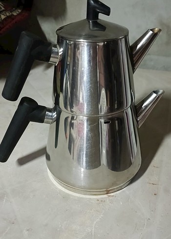Gri Çelik Çaydanlık Takımı