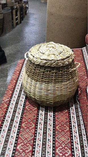 Hasır örme patates soğan sepeti