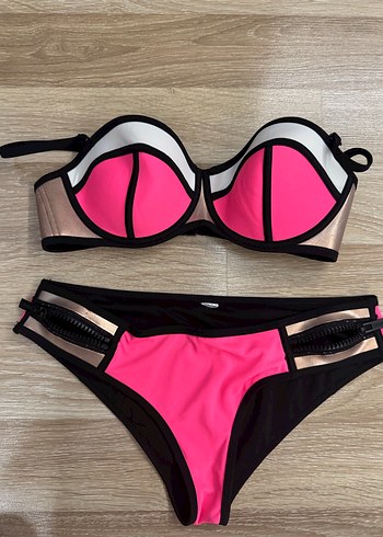 Pembe Modern Mini Bikini Takımı - Görsel 5