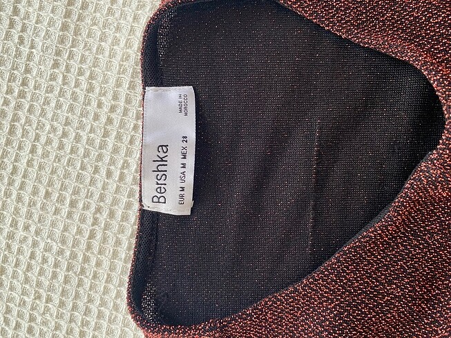 m Beden kahverengi Renk bershka elbise