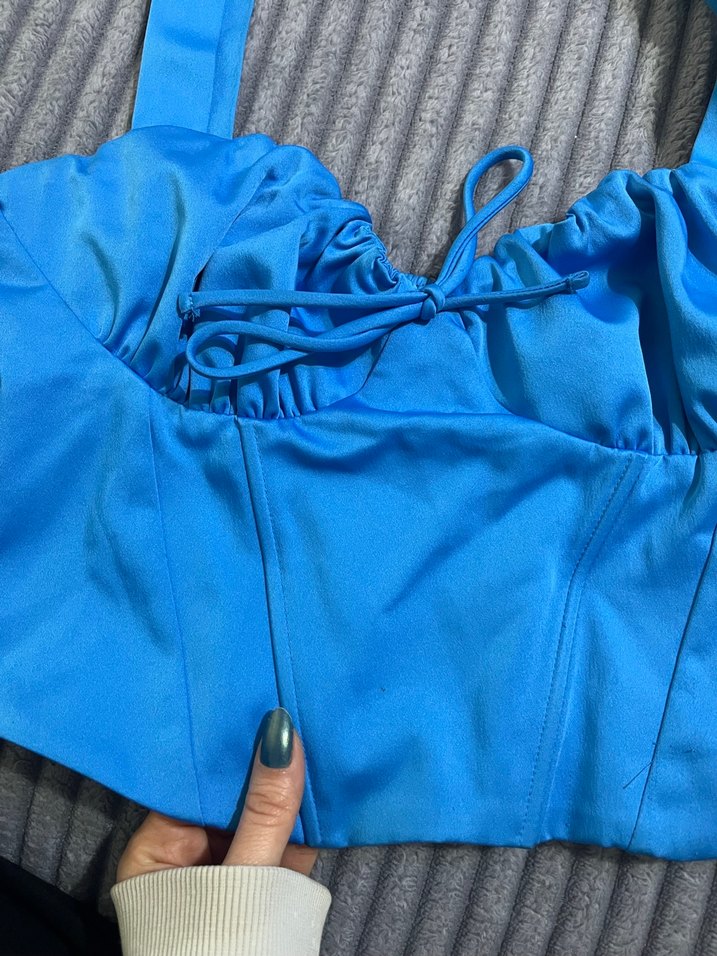 Mavi korse büstiyer - Görsel 4