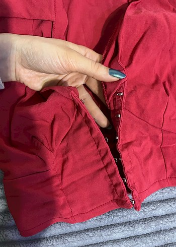 Kırmızı korse kadın gömlek - Görsel 3