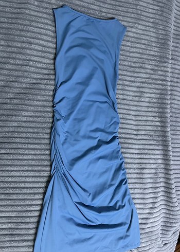 Mavi mini elbise - Görsel 3