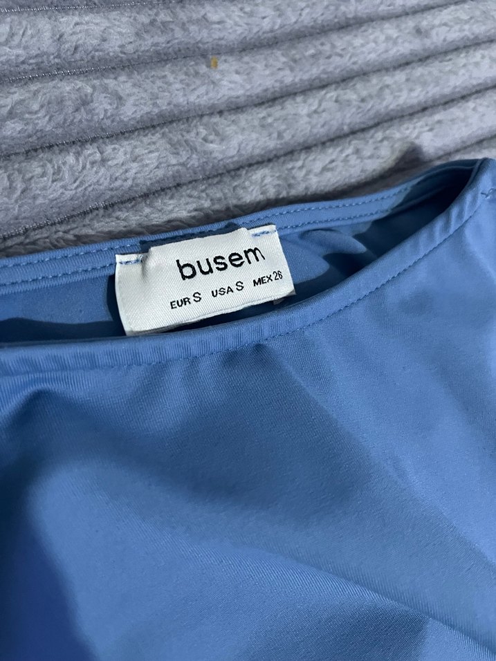 Mavi mini elbise - Görsel 2