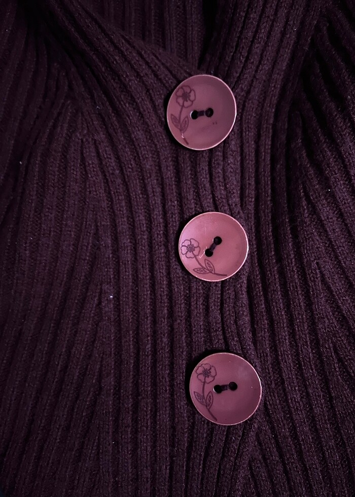 Bordo hırka - Görsel 3