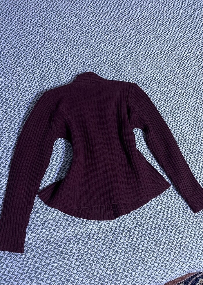 Bordo hırka - Görsel 2