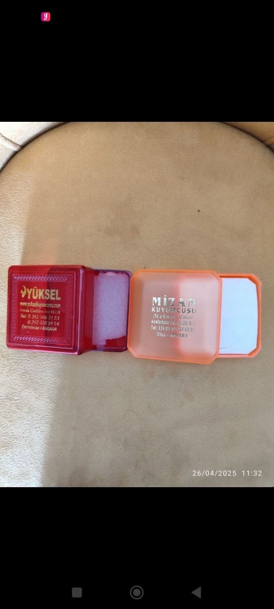 takı kutusu 2 adet. 8 x 8 cm ölçüde - Görsel 2