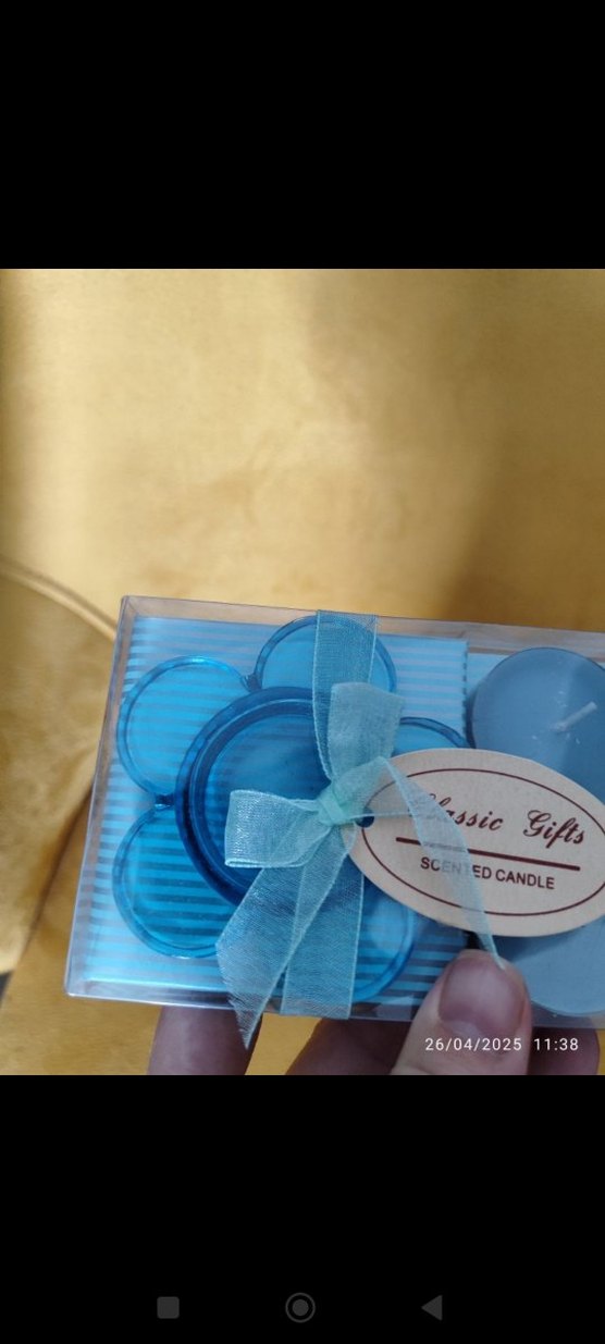 Mavi Dekoratif Mum Seti - Görsel 3