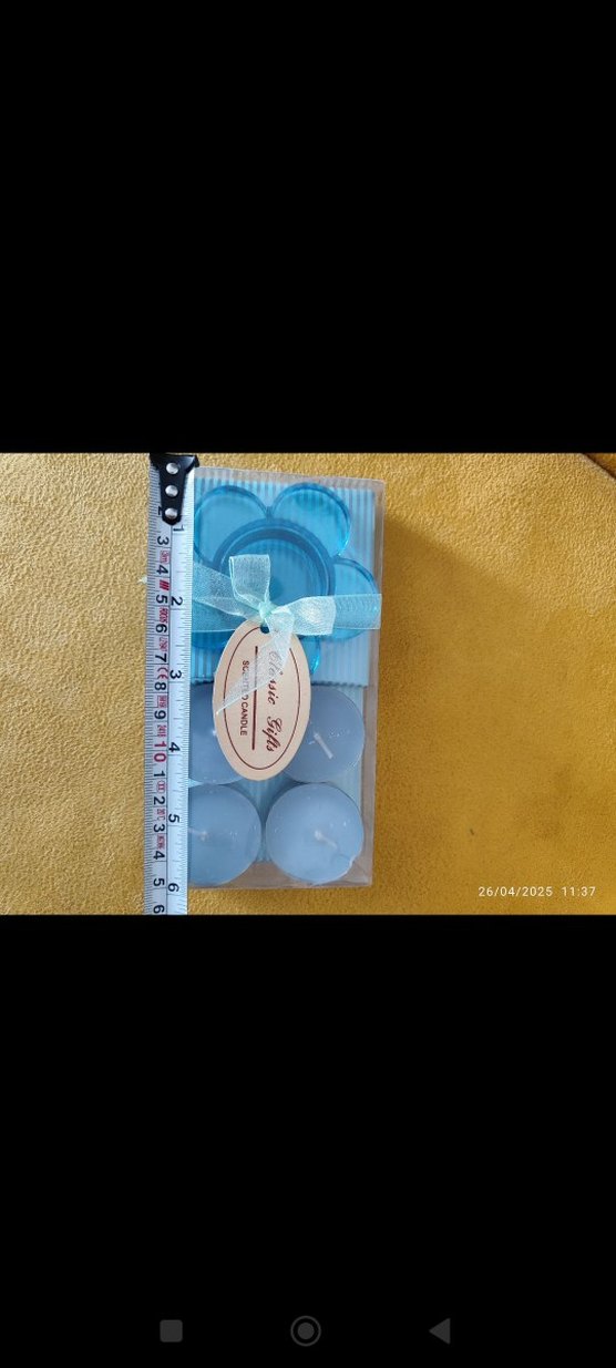 Mavi Dekoratif Mum Seti - Görsel 2