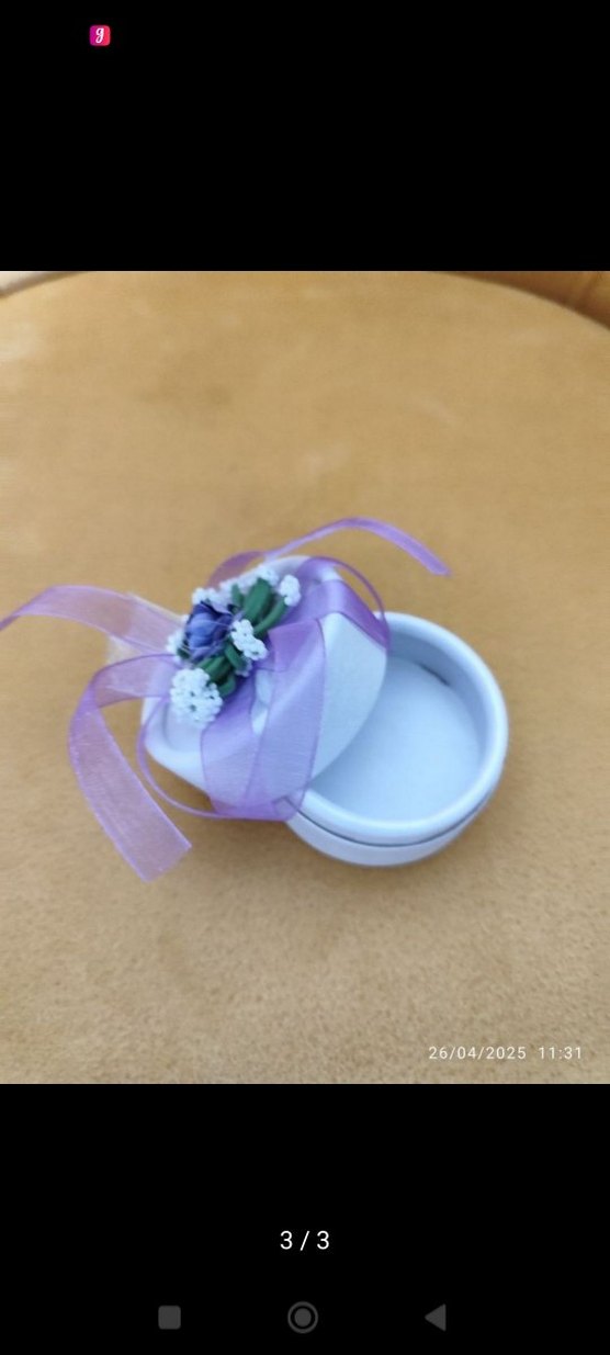 Lila Kurdeleli  mini hediye kutusu. - Görsel 3