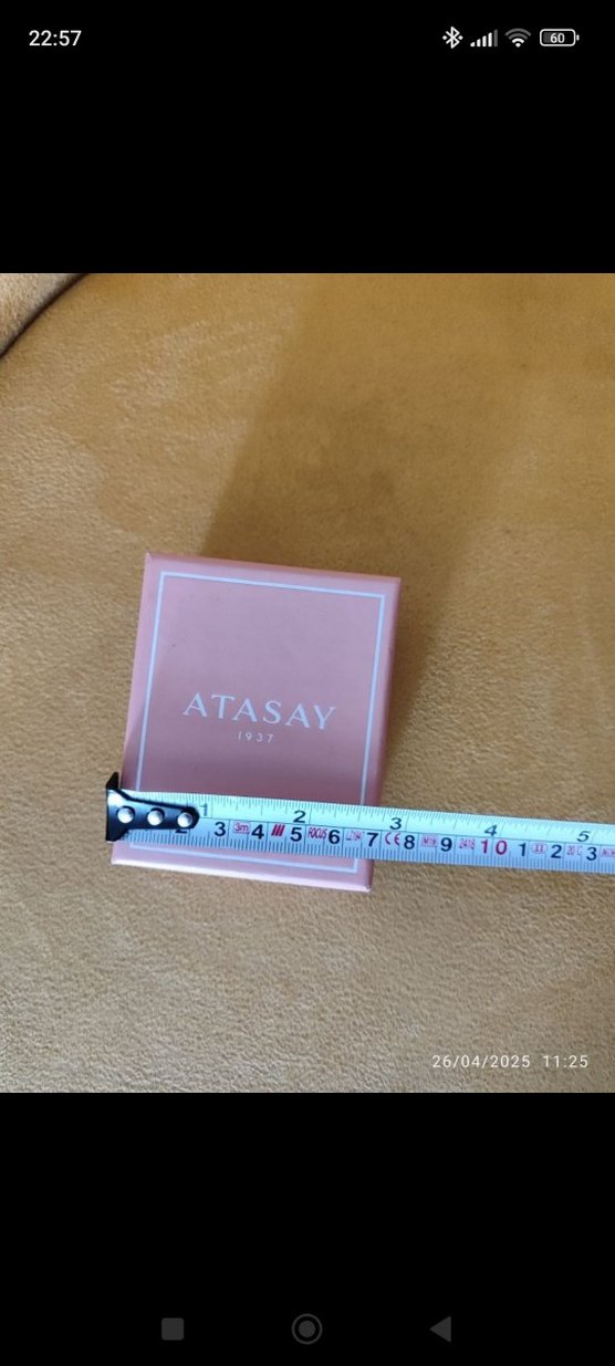 atasay takı kutusu. 9 x 7 x 4 cm ölçülerde. - Görsel 2