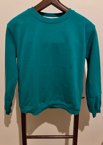 Kadın Turkuaz Basic Sweatshirt - Görsel 2