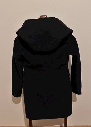 Siyah Kapüşonlu Kadın Kaban - Görsel 8