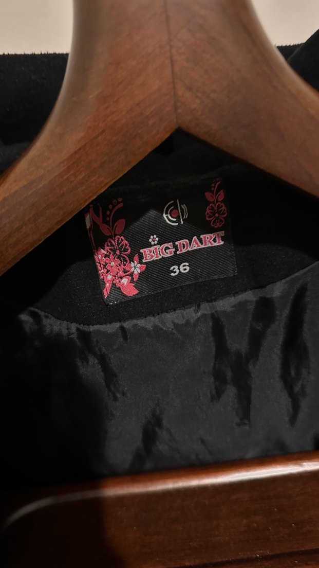 Siyah Kapüşonlu Kadın Kaban - Görsel 2