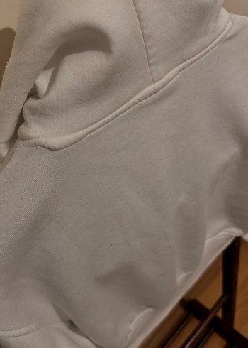 Beyaz Kapüşonlu Kadın Sweatshirt - Görsel 6