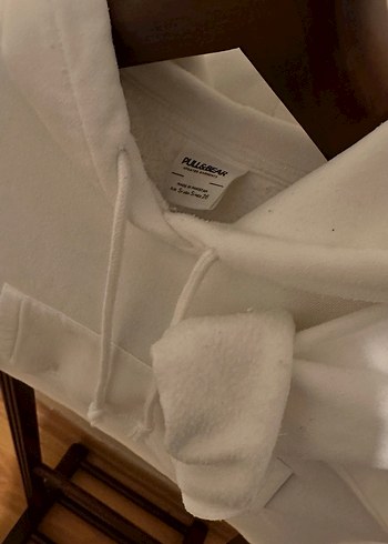 Beyaz Kapüşonlu Kadın Sweatshirt - Görsel 8