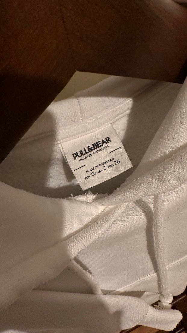 Beyaz Kapüşonlu Kadın Sweatshirt - Görsel 3