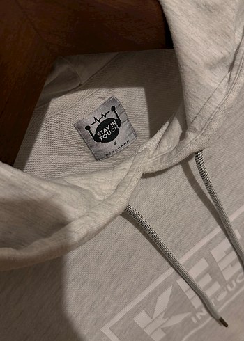 Gri Kapüşonlu Kadın Sweatshirt - Görsel 3