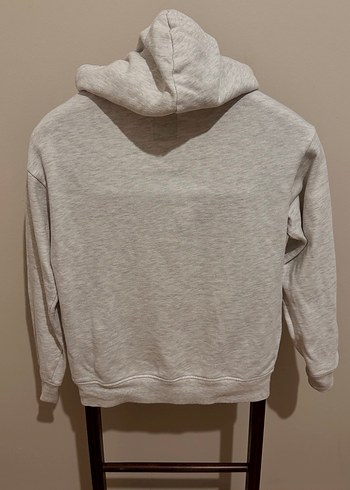 Gri Kapüşonlu Kadın Sweatshirt - Görsel 5