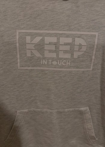 Gri Kapüşonlu Kadın Sweatshirt - Görsel 2