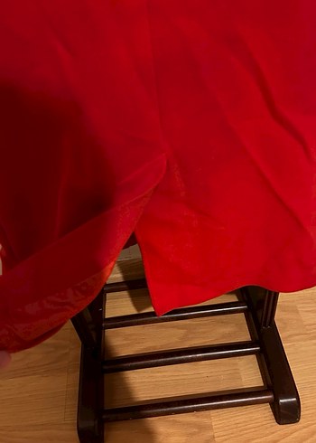 Kırmızı Düğmeli Kadın Kaban - Görsel 11