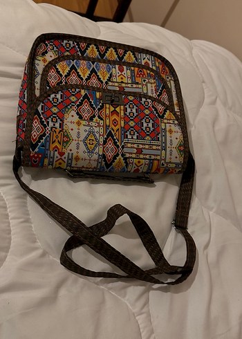 Azerbaycandan  Bohem Çok Renkli Baskılı Kadın Çanta - Görsel 3