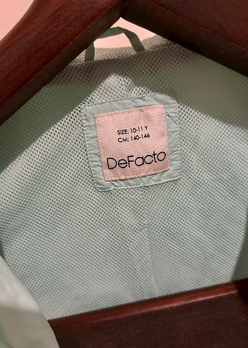 Kız Çocuk Yeşil Pamuklu Fermuarlı Yağmurluk - Görsel 2