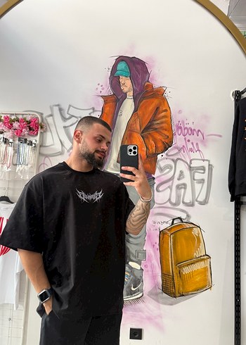 Sırt baskılı oversize t-shirt - Görsel 2