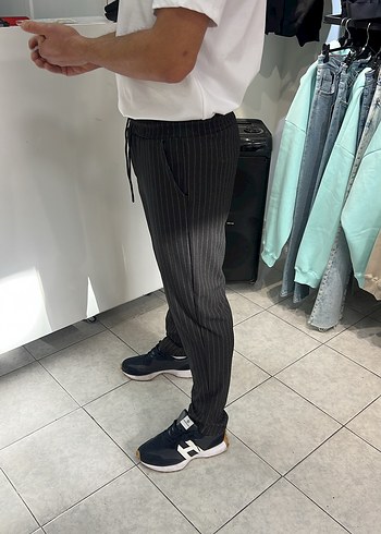 Erkek Çizgili Regular Fit Pamuk Pantolon - Görsel 2