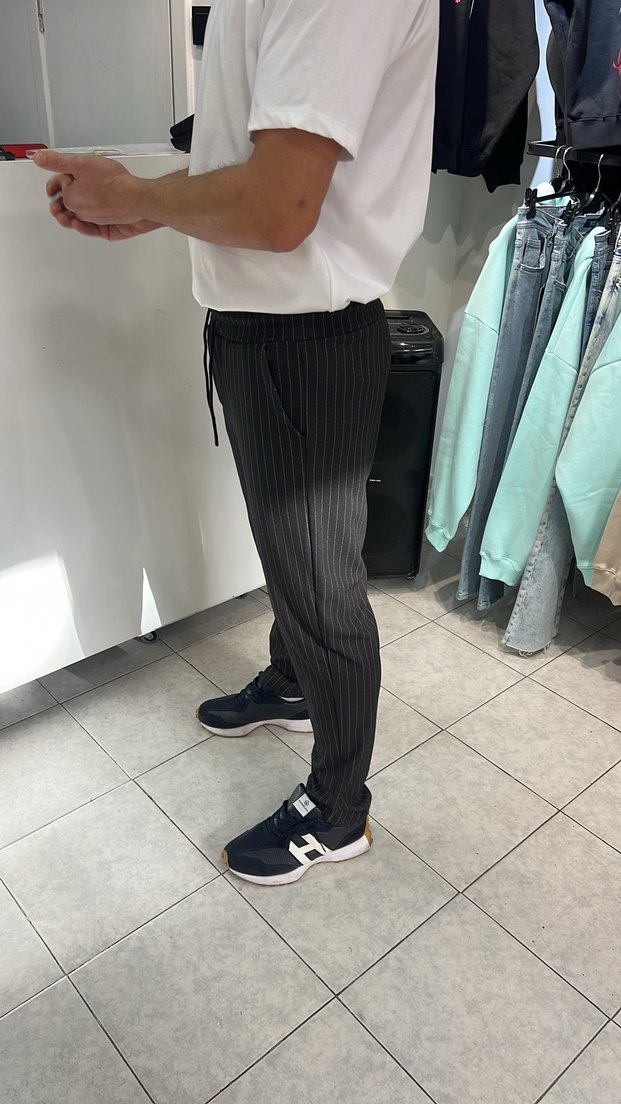 Erkek Çizgili Regular Fit Pamuk Pantolon - Görsel 2