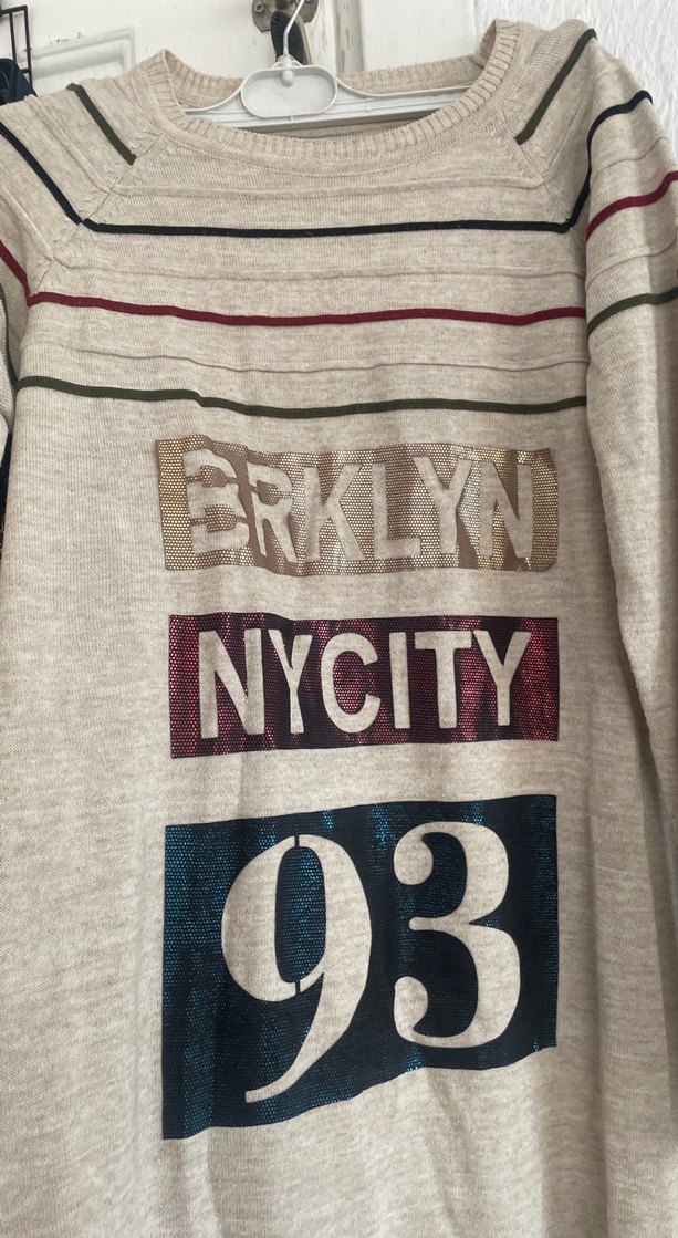 Gri Baskılı Triko Hamile Elbisesi - Görsel 2