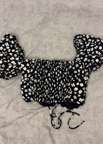 stradivarius çiçekli crop top - Görsel 2