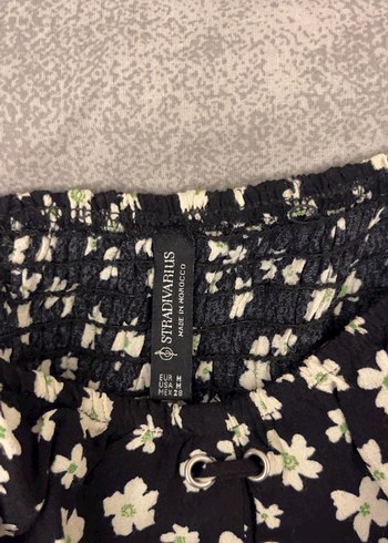 stradivarius çiçekli crop top - Görsel 3