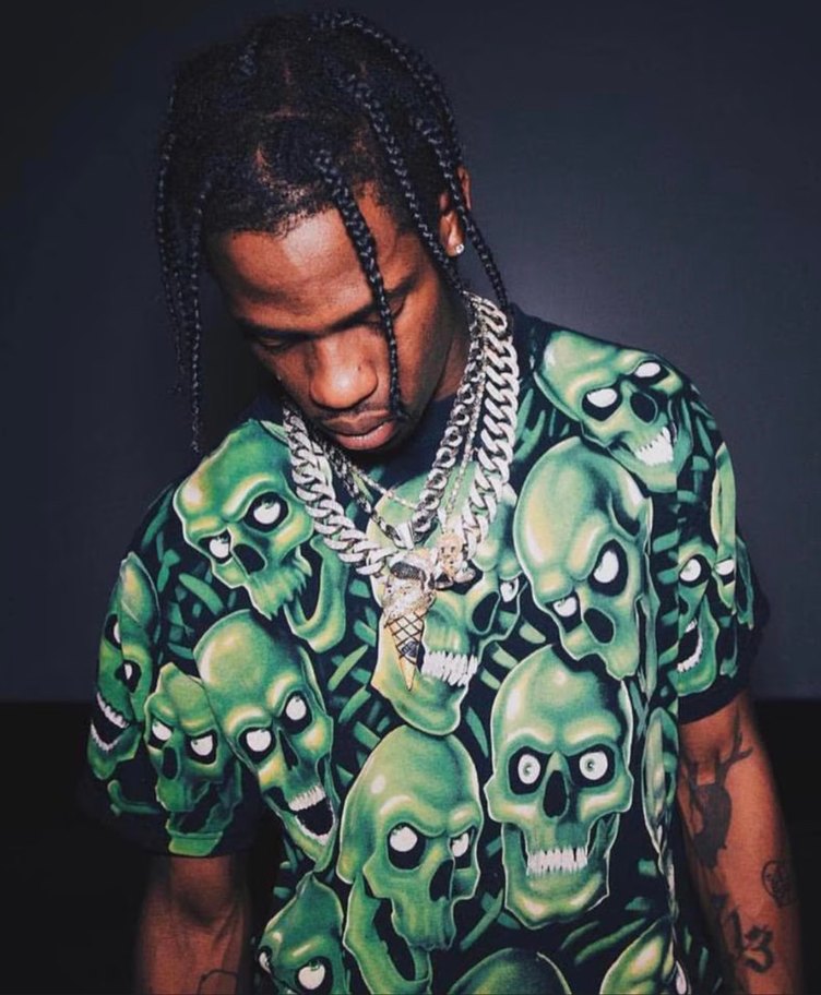 Travis Scoot Skull Tee - Görsel 3