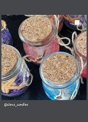 Beden çeşitli Renk Mantar kapaklı kokulu jel mum