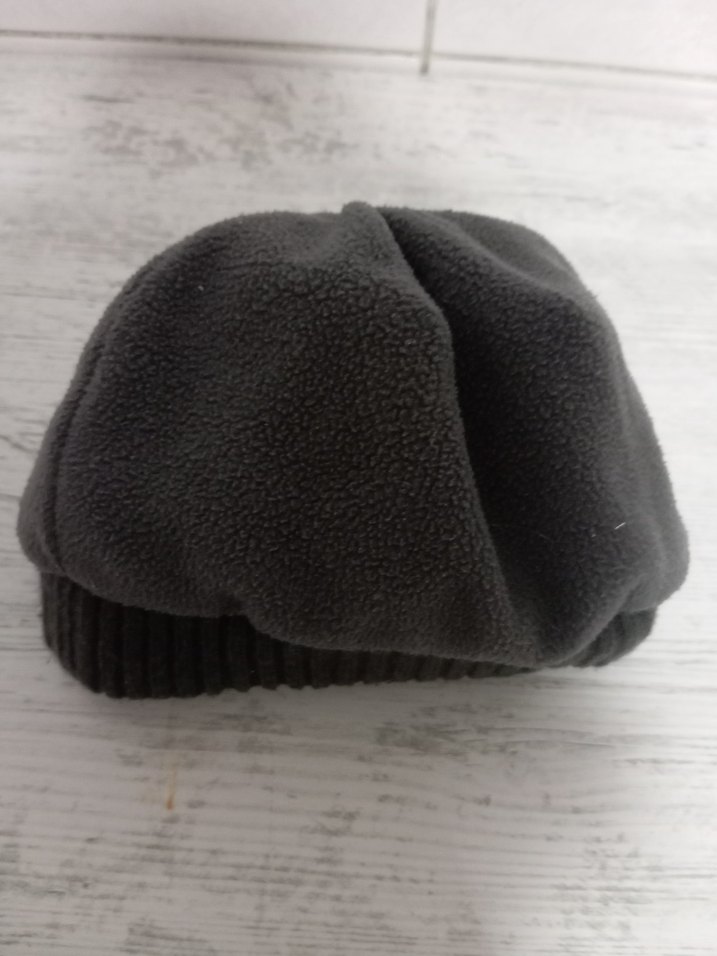 Kadın Gri Polar Bere Velcro Detaylıcocuk sapkasi - Görsel 3