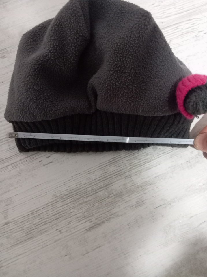 Kadın Gri Polar Bere Velcro Detaylıcocuk sapkasi - Görsel 4