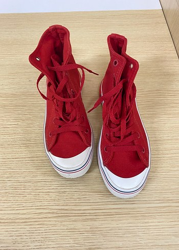 Beverly Hills Kırmızı Yüksek Tabanlı Spor Ayakkabı - Görsel 3
