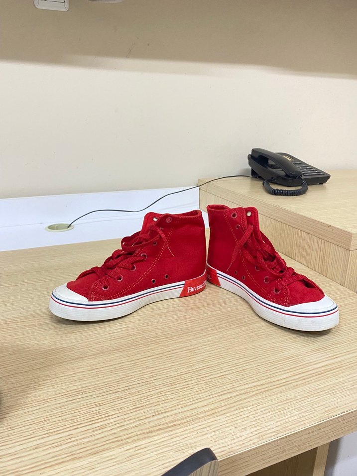 Beverly Hills Kırmızı Yüksek Tabanlı Spor Ayakkabı - Görsel 4