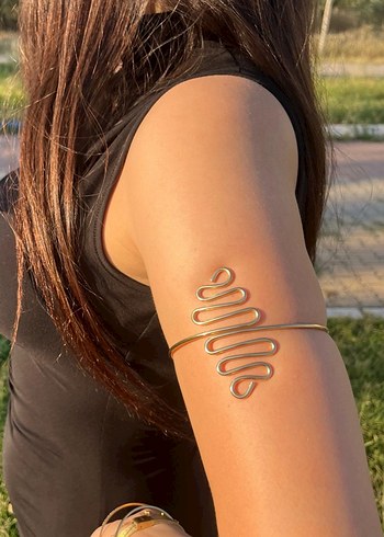 Beden altın Renk Çelik Arm cuff