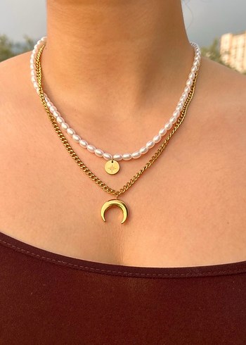 Accessorize Altın Renkli Midi Boy Fiyonk Detaylı Kadın Kolye