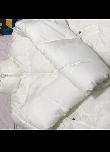 m Beden beyaz Renk Şişme mont 