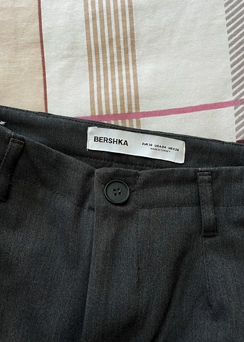 Bershka Gri Kadın Kumaş Pantolon