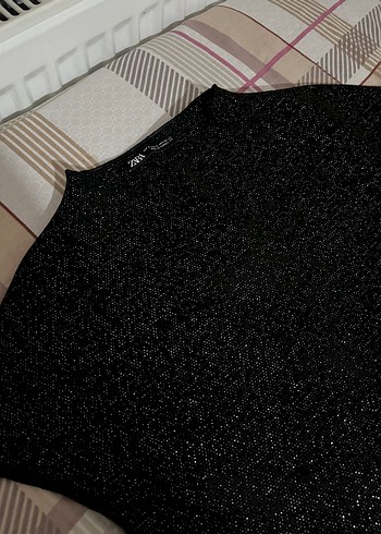 Zara Siyah Simli Kadın Elbise