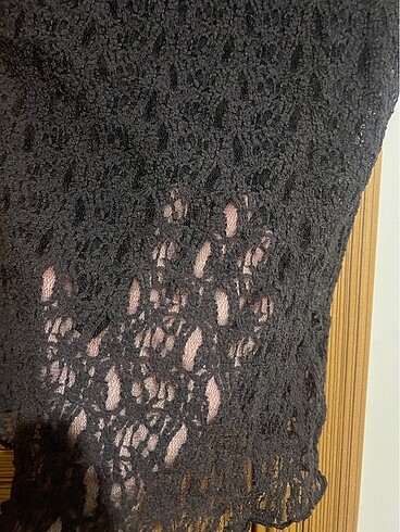Bershka Dantelli crop kahverengi