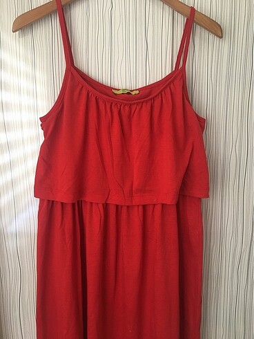 l Beden Kırmızı Günlük elbise